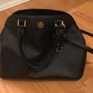 Tori Burch black bag with handles shoulder strap